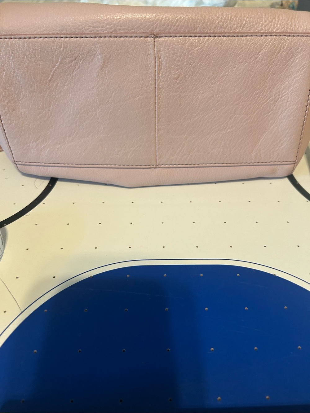 Fossil Blush Pink Satchel with Brown Handles - Picture 9 of 15